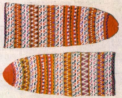 Knitted Socks, Cow Piss Pattern, Balkan Immigrants, Afyon